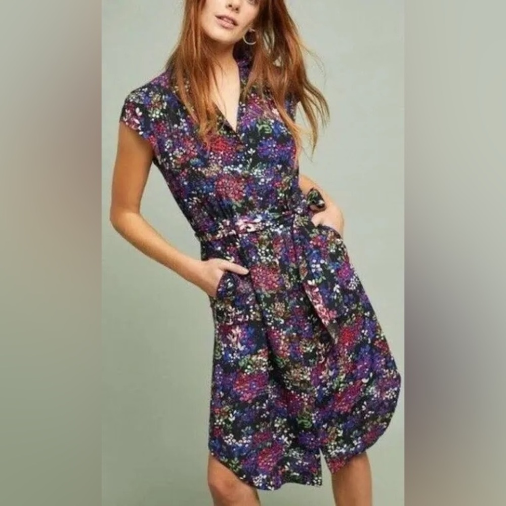 Anthropologie | 32 of 52 Conversations Colloquial Floral Shirt Dress
